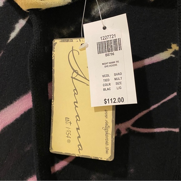 NWT Vintage Havana Nighthawk Tie Dye Hoodie - Picture 5 of 5